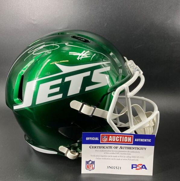 NFL - Jets Sauce Gardner Signed Replica Speed Helmet