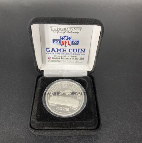 Bills Silver Plated Flip Coin 