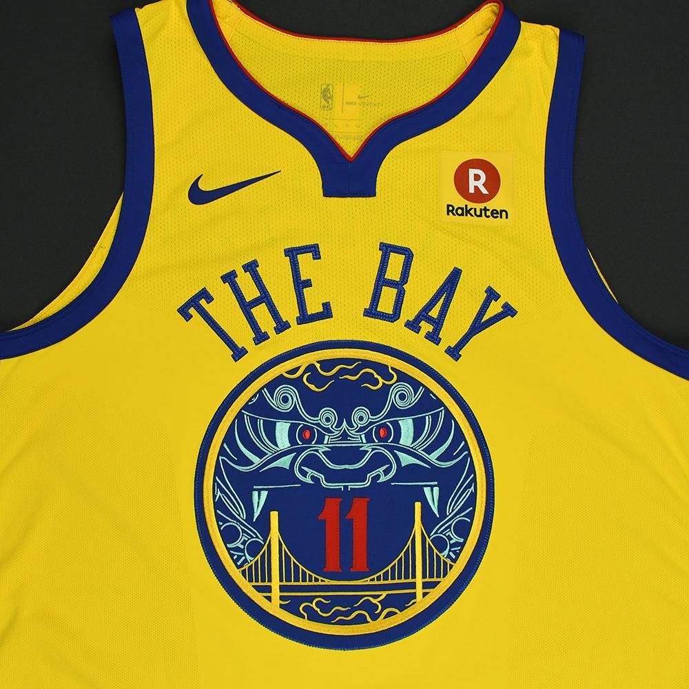 Klay Thompson Golden State Warriors GameWorn City Jersey 201718