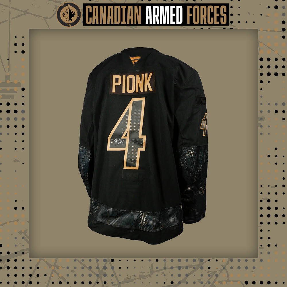 Neal Pionk #4 Team Issued Limited Edition Autographed Canadian Armed Forces Jersey