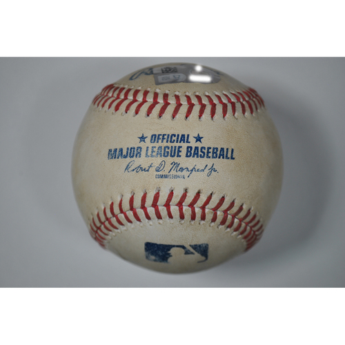 Photo of Game-Used Baseball - 7/17/26 vs. WAS - Top 6 - H: CJ Abrams - P: Yunior Tur - RBI Double
