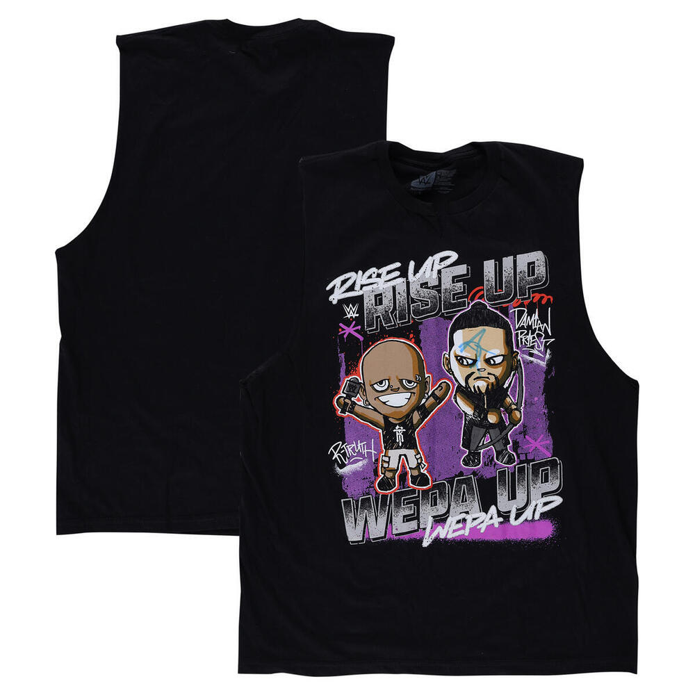 Damian Priest WWE Autographed Event-Worn Black Rise Up Wepa Up Cartoon T-Shirt - Worn During the XXXXXXX, 2026 Episode of XXXXX from XXXXXX