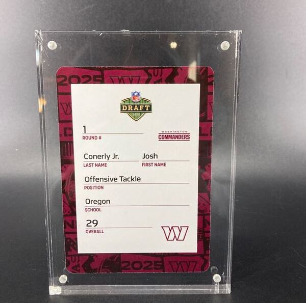 NFL - Commanders Josh Conerly Jr. Special Edition 2025 Draft Card 1 of 2