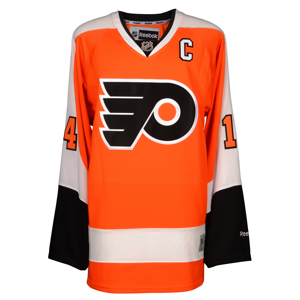 Sean Couturier Philadelphia Flyers Autographed Orange Reebok Premier Jersey