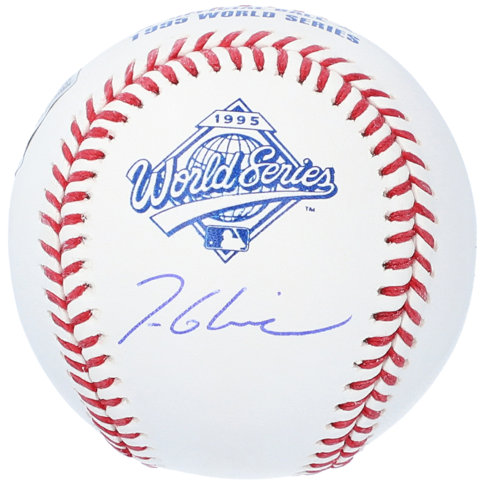 Tom Glavine Atlanta Braves Autographed 1995 World Series Logo