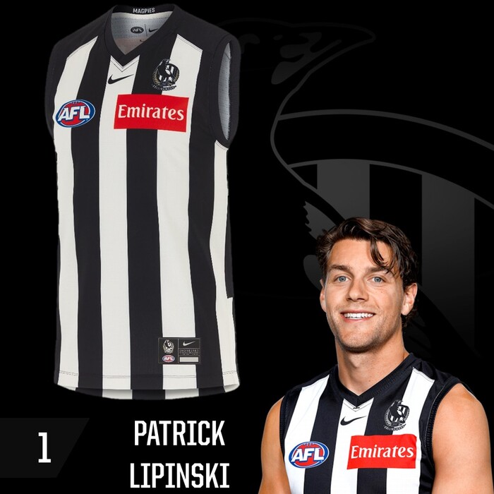 Photo of Patrick Lipinski #1 Collingwood 2025 Home Guernsey