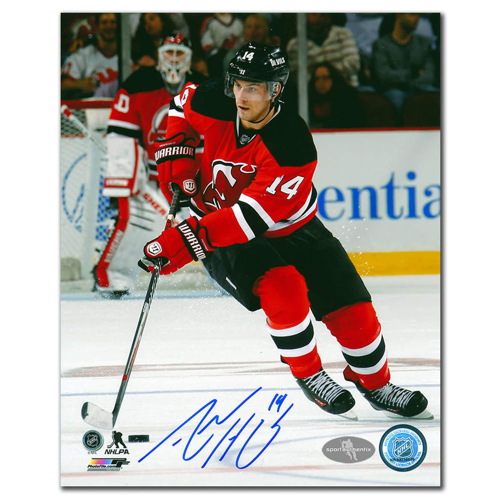 Adam Henrique New Jersey Devils ACTION Autographed 8x10