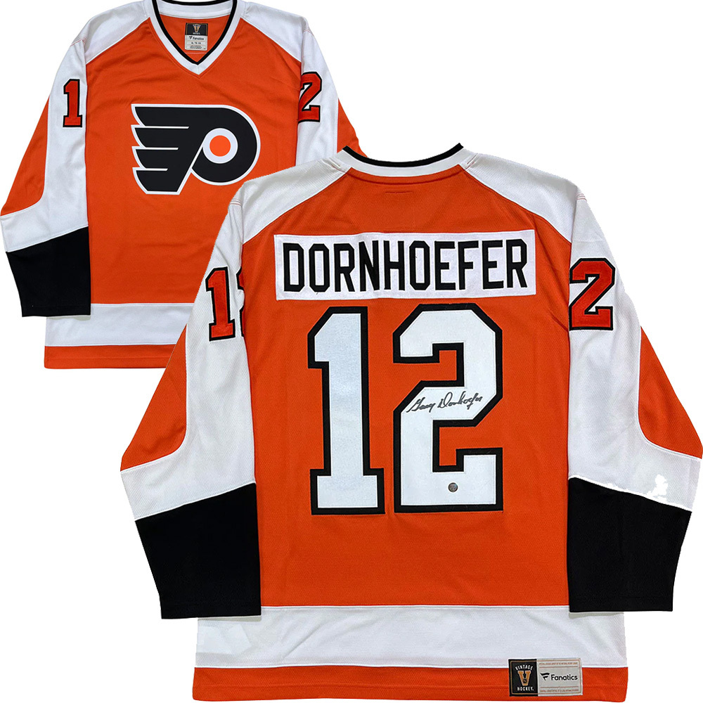 Gary Dornhoefer Autographed Philadelphia Flyers Fanatics Heritage Jersey 