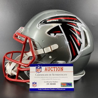 Red Cross - Falcons Drake London signed flash helmet