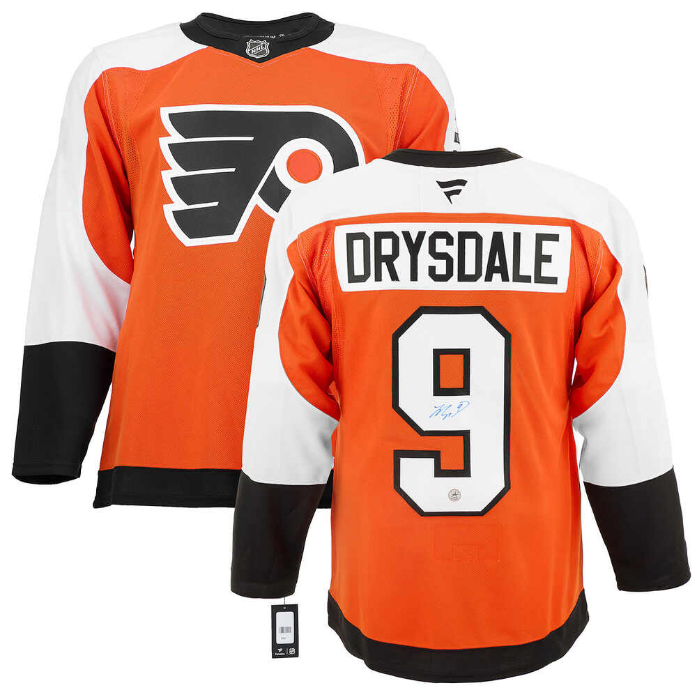 Jamie Drysdale Autographed Philadelphia Flyers Fanatics Premium Jersey