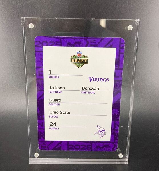 NFL - Vikings Donovan Jackson Special Edition 2025 Draft Card 2 of 2