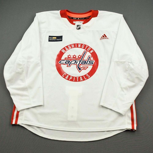 Image of Zech, Cooper<br>White Practice Jersey w/ MedStar Health Patch - CLEARANCE<br>Washington Capitals<br>#97