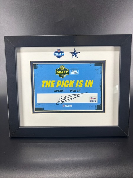 Caleb Downs Autographed Commemorative Draft Card - First NFL Auction Off...
