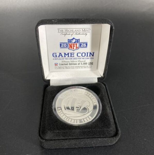 Bengals Silver Plated Flip Coin 