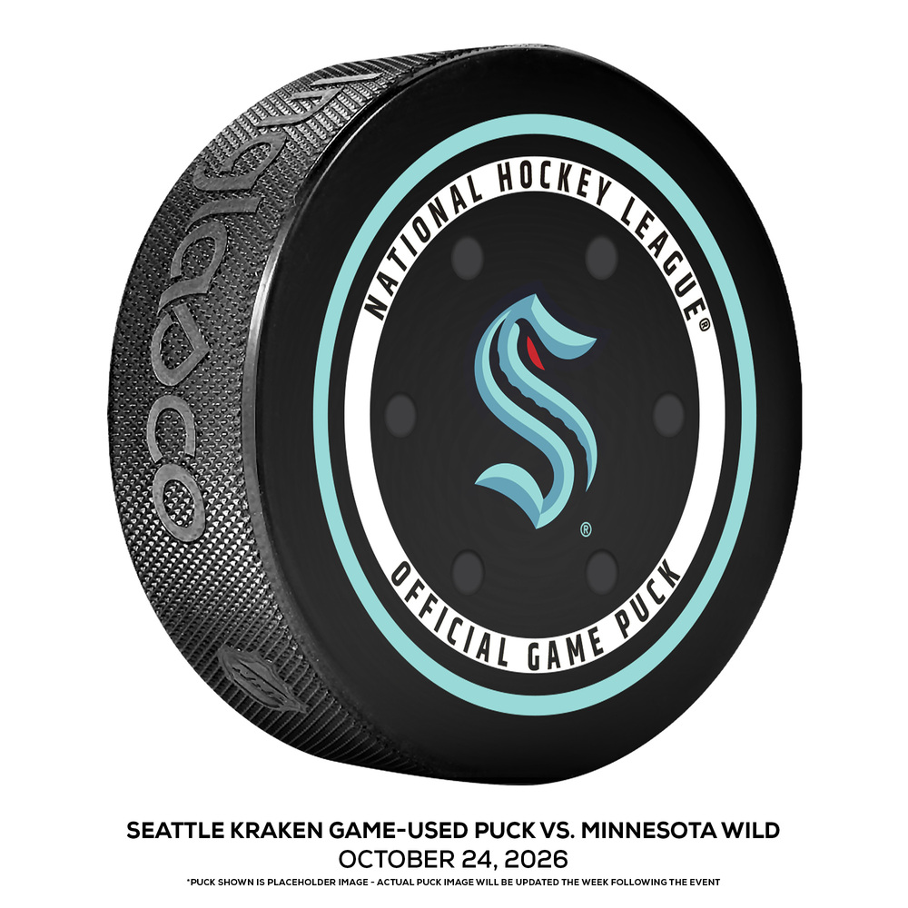 Seattle Kraken Game-Used Puck vs. Minnesota Wild on October 24, 2026