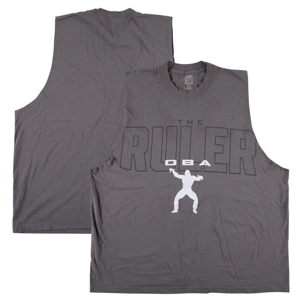 Oba Femi WWE Event-Worn Grey The Ruler T-Shirt - Worn During the July 27, 2026 Episode of Monday Night RAW from Los Angeles, California