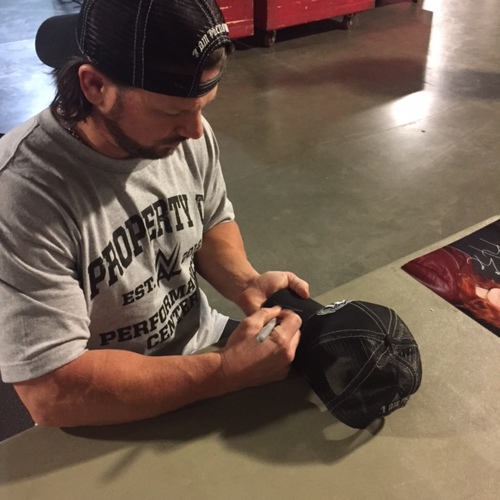 AJ Styles WORN & SIGNED Hat WWE Auction