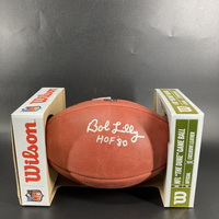 HOF - Cowboys Bob Lilly Signed Authentic Football with 100 Seasons Logo ...