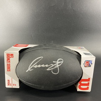 NFL - Lions Isaac TeSlaa Signed Black Composite Silver Series Football