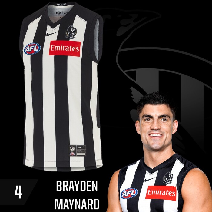 Photo of Brayden Maynard #4 Collingwood 2025 Home Guernsey