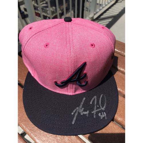 Max Fried Autographed MLB New Era Pink Cap
