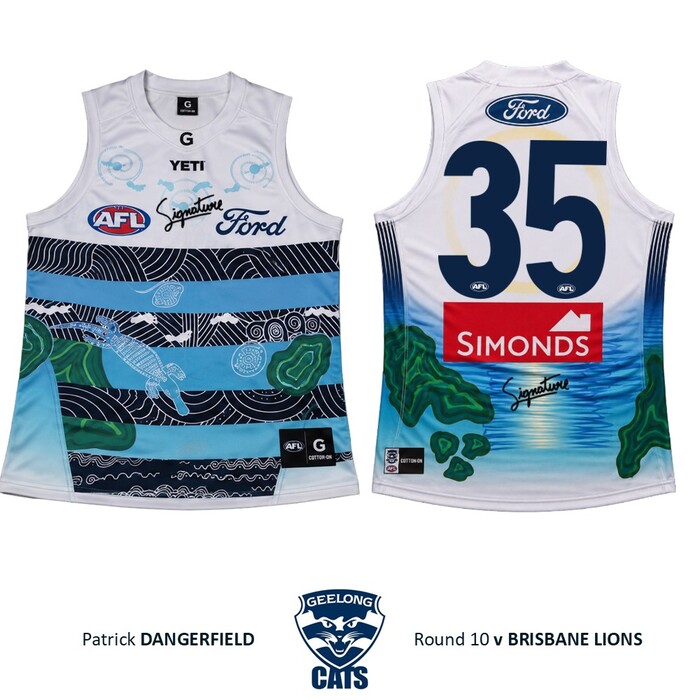 Photo of Patrick Dangerfield #35 Geelong Cats 2026 First Nations Clash Guernsey