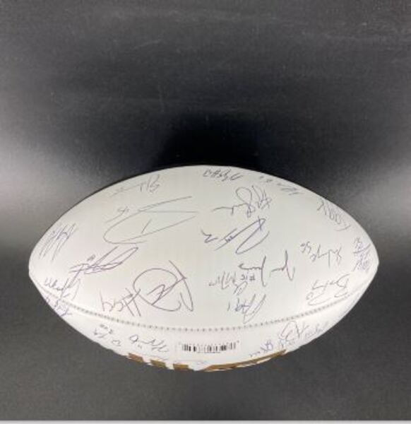 NFL - 49ers Multi Sign Super Bowl LVIII Commemorative Panel Ball Signed ...
