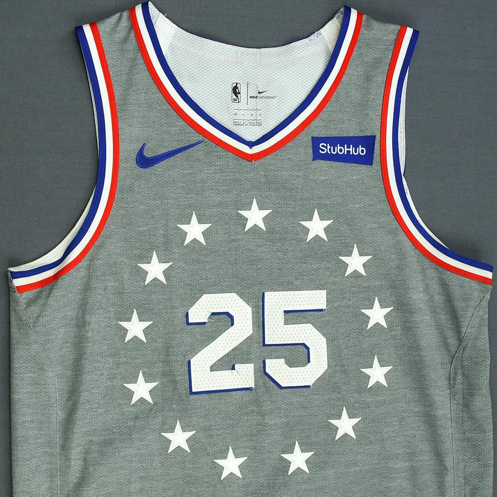 Ben Simmons Philadelphia 76ers Game Worn City Edition Jersey 2018 19 Season NBA Auctions