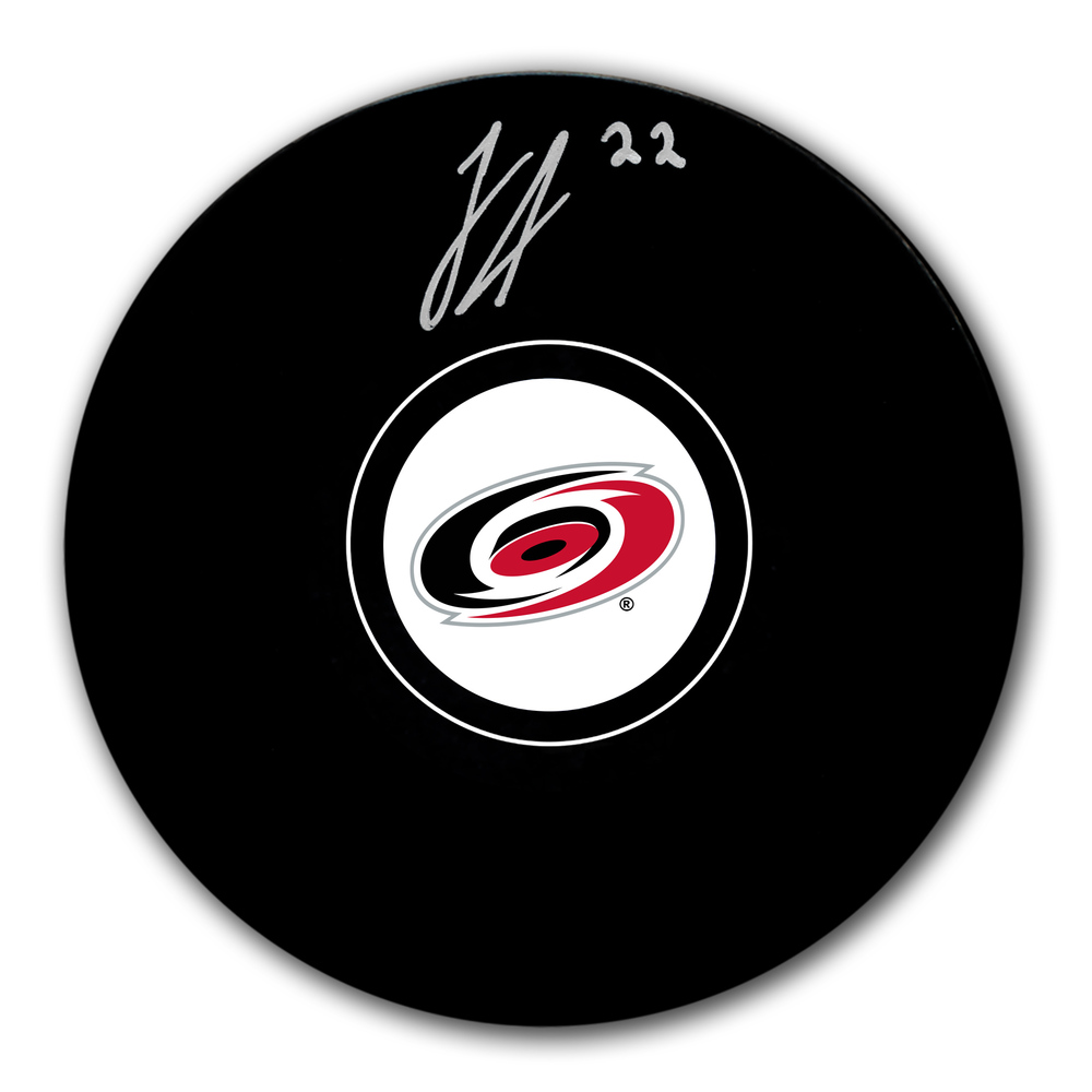 Logan Stankoven Carolina Hurricanes Autographed Puck