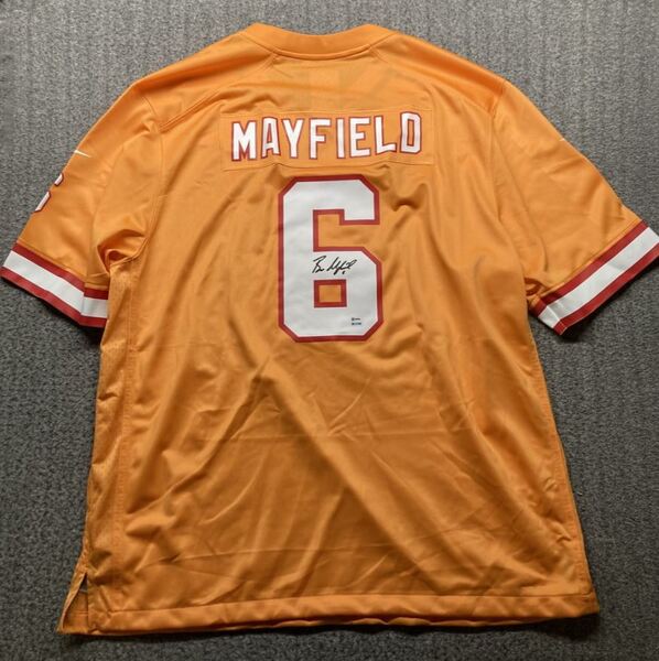 NFL - Buccaneers Baker Mayfield Signed Replica Throwback Jersey