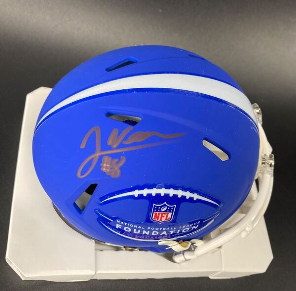 NFL - Rams Jared Verse Signed NFL Foundation Mini Helmet