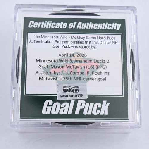 Image of McTavish, Mason - Anaheim Ducks - April 14, 2026 at Minnesota Wild (Wild's 25th Anniversary Logo)