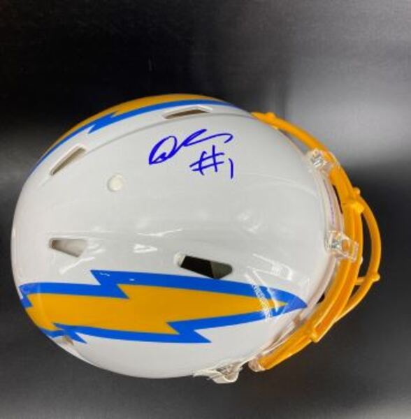NFL - Chargers Quentin Johnston signed authentic helmet