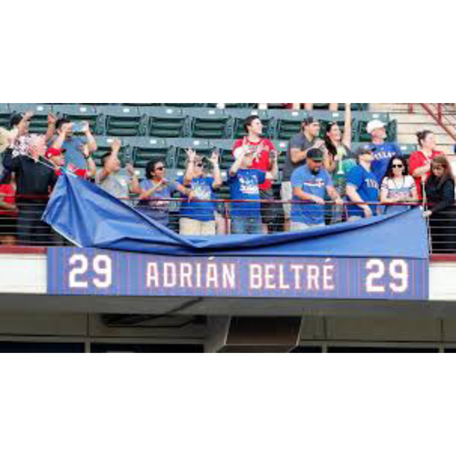 *PICKUP ONLY* Globe Life Park Sign Honoring The Texas Rangers Retirement of Adrian Beltre Jersey #29