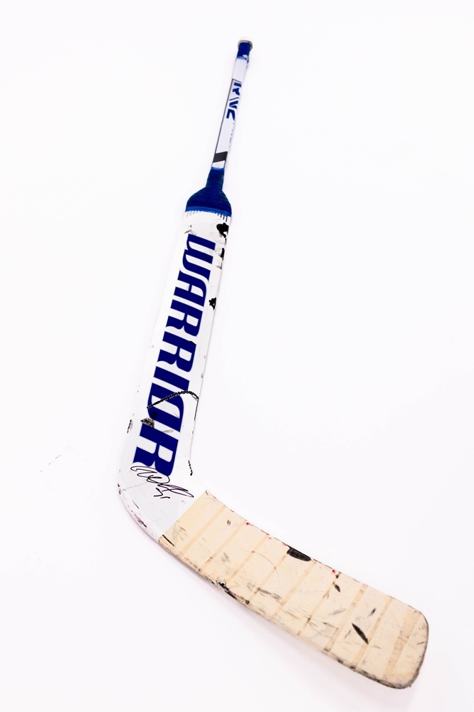 Signed and Game-Used Warrior Stick by #31 Igor Shesterkin
