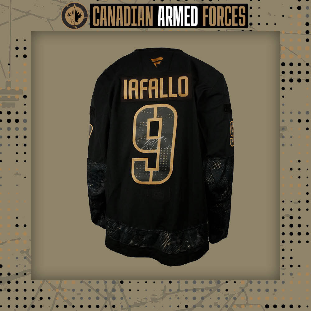 Alex Iafallo #9 Team Issued Limited Edition Autographed Canadian Armed Forces Jersey