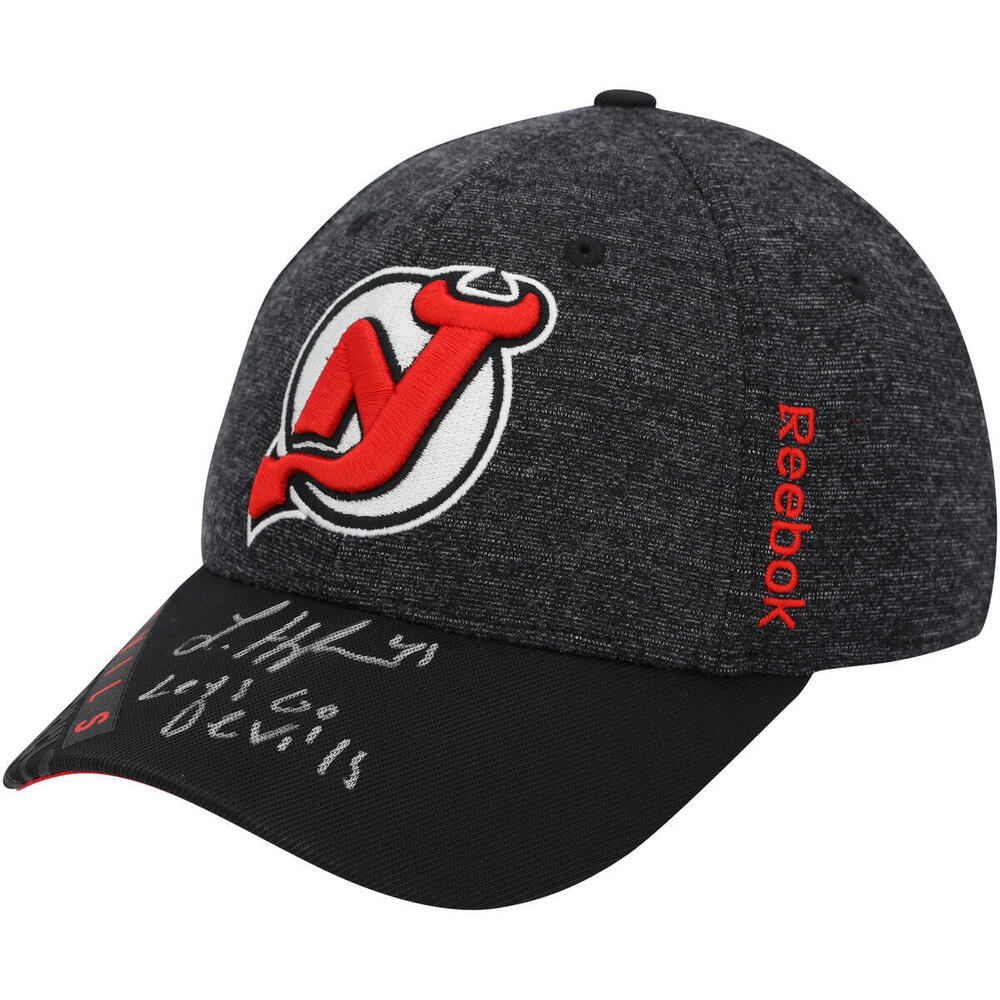 Luke Hughes New Jersey Devils Autographed Two-Tone Charcoal and Black Cap with
