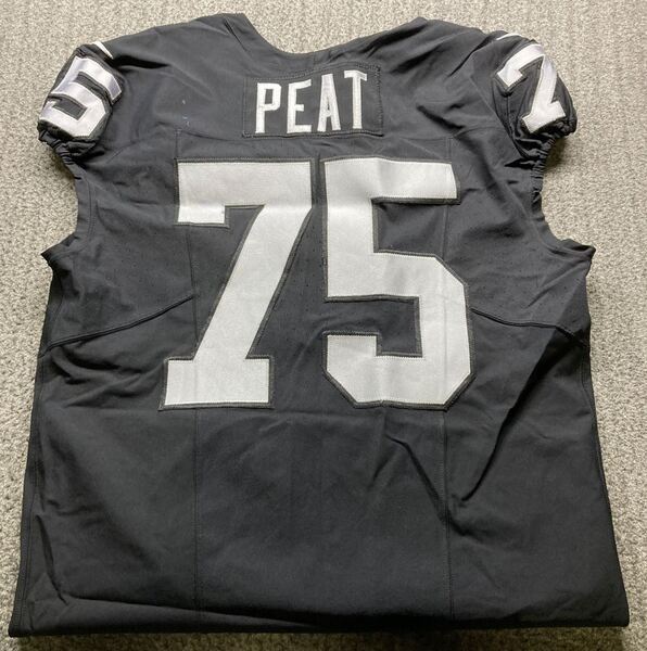 STS - Raiders Andrus Peat Game Used Jersey (11/24/24) Size 52 with 65 Se...