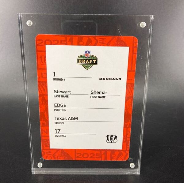 NFL - Bengals Shemar Stewart Special Edition 2025 Draft Card 1 of 2
