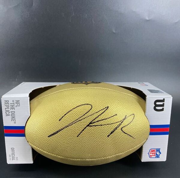 NFL - Chiefs Jalen Royals Signed Gold Composite Football