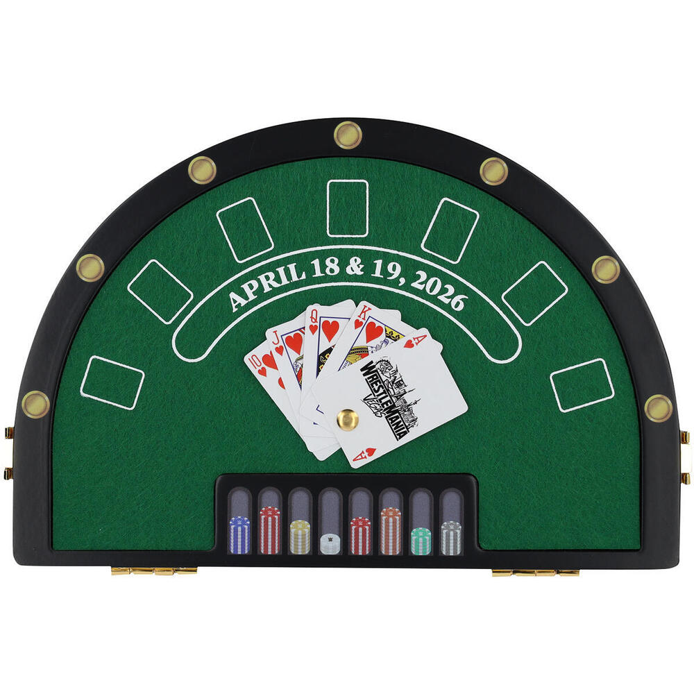 Roman Reigns WWE Autographed WrestleMania 42 Poker Table Mini Title  - #1 of a Limited Edition of 25