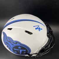 NFL - Titans Tyjae Spears signed lunar eclipse helmet