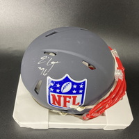 Red Cross - Falcons Zion Logue Signed Blue Shield Mini Helmet