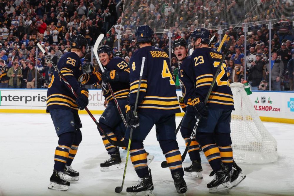 Buffalo Sabres vs. Toronto Maple Leafs 11-29-19, Sec 116, Row 1 Seats 17 & 18