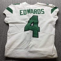 Crucial Catch - Jets Lac Edwards Game Worn Jersey 2019 Season Size 42