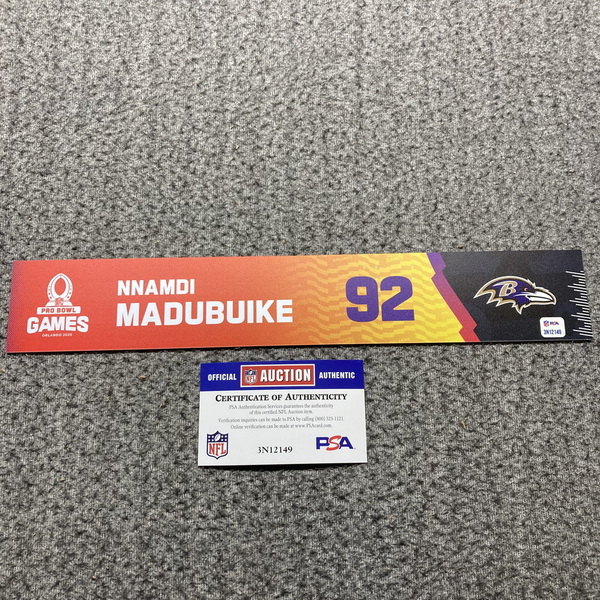 NFL - Ravens Nnamdi Madubuike 2024 Pro Bowl Games Nameplate 1 of 1