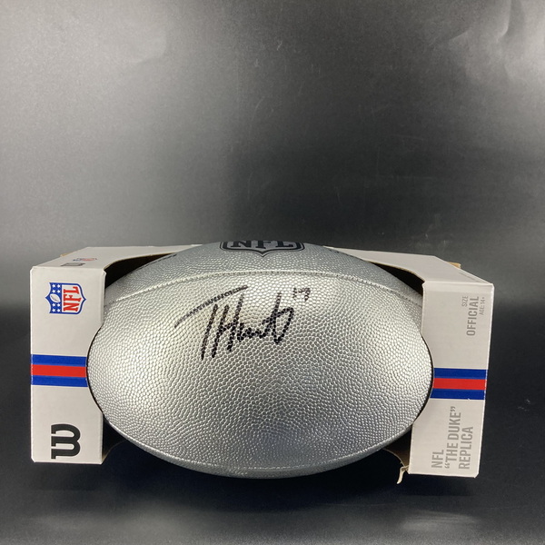 NFL - Buccaneers Ted Hurst Signed Silver Composite Football