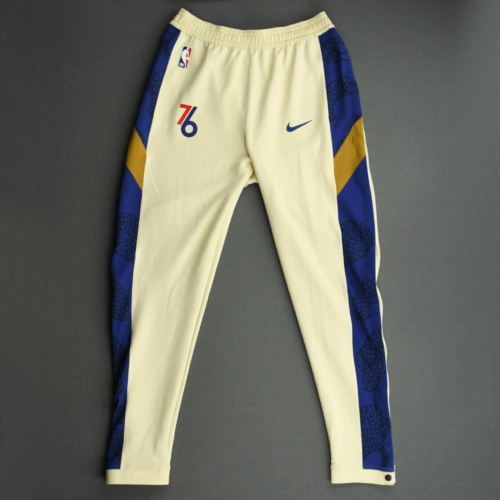 Alec Burks Philadelphia 76ers Game Issued Earned Edition Game Theater Pants 2019 20 NBA 