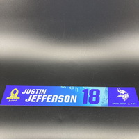 NFL - Vikings Justin Jefferson 2021 Pro Bowl Locker Nameplate Special Ed...
