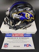 NFL - Ravens Mini Helmet Signed by Patrick Ricard and Tyler Linderbaum